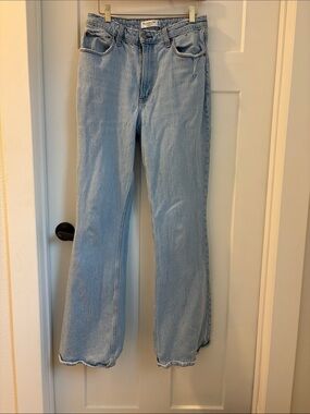 Abercrombie & Fitch Light Blue distressed  Flare Jeans